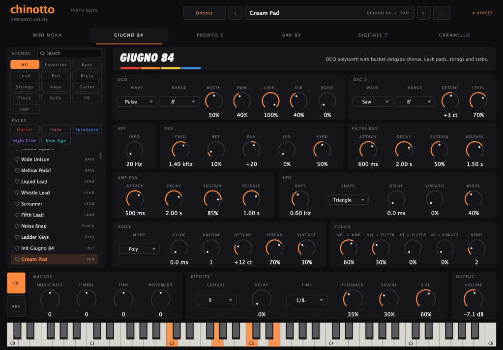 Chinotto synth plug-in